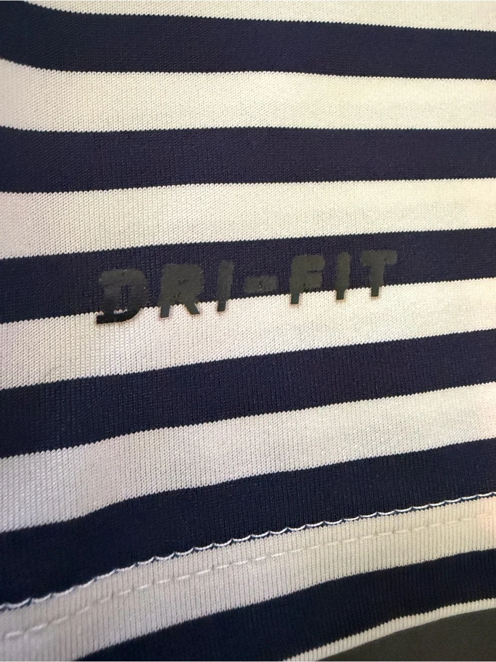 Nike golf dry fit Polo shirt men’s size extra large Navy blue & white stripes